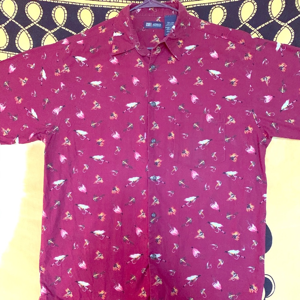 Fishing Lure short sleeve button up shirt